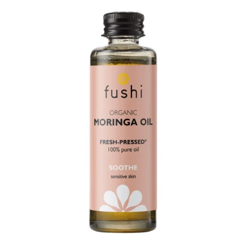 Moringa olie biologisch koudgeperst Fushi voor huid en haar verzorging