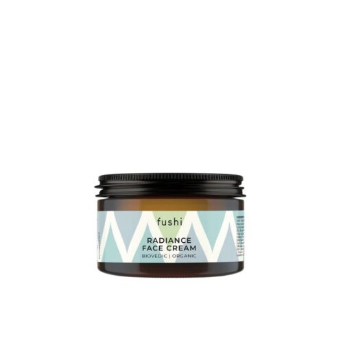Fushi Biovedic Radiance Ayurvedische gezichtscrème met Manjistha en Kalahari meloen in glazen pot, natuurlijke face cream voor gezonde gloed
