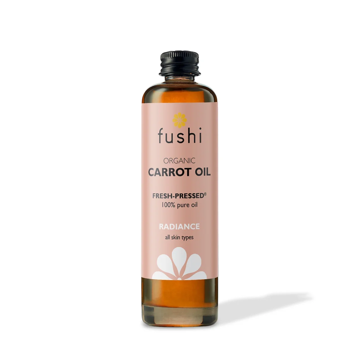 Fushi Wild Carrot Oil gezonde glow olie met wilde wortel en bètacaroteen in UV-werend glas, natuurlijke gezichtsolie voor stralende huid