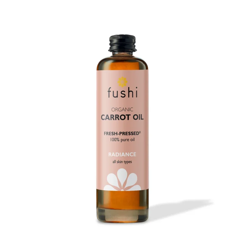 Fushi Wild Carrot Oil gezonde glow olie met wilde wortel en bètacaroteen in UV-werend glas, natuurlijke gezichtsolie voor stralende huid