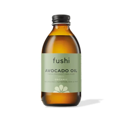 Biologische Avocado Olie voor een droge huid van het merk Fushi Wellbeing.