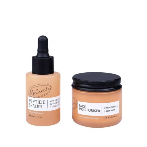 UpCircle Beauty natuurlijk peptide serum met niacinamide en creme met vitamine e