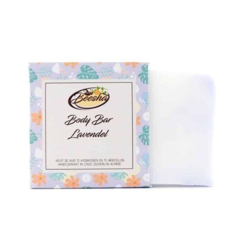 Beesha Body Bar Lavendel, een duurzame body bar volledig plasticvrij