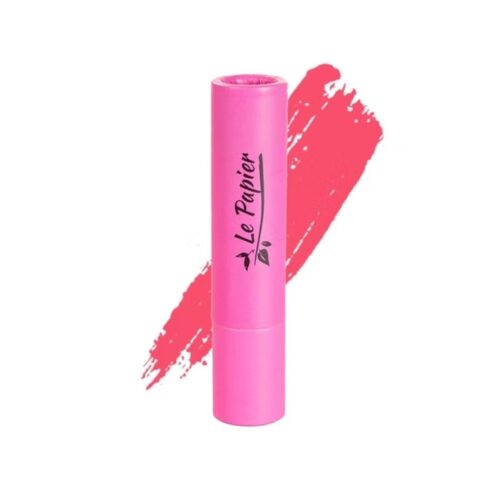 Le Papier lipstick van Beauty Made Easy is een vegan lipstick in papier verpakt. Kleur Bloom Glans geeft een zachte roze tint