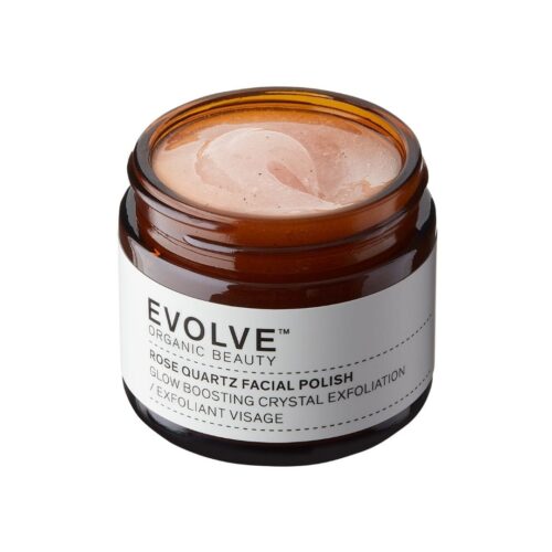 natuurlijke peeling gezicht evolve rose quartz facial polish