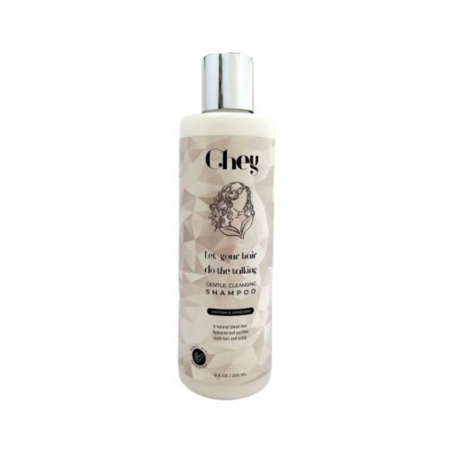 Microplasticvrije shampoo van Chey Haircare in plantaardige verpakking – vegan en vrij van sulfaten en parabenen.