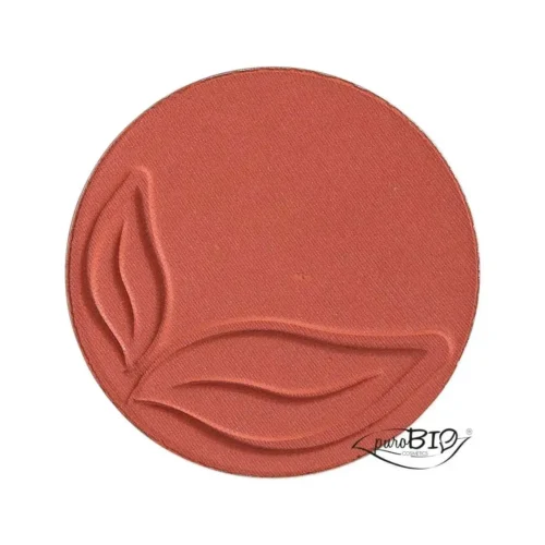 PuroBIO Blush Brick Mat 5,2 g, vegan matte blush met natuurlijke pigmenten en sheaboter, biologisch gecertificeerd en navulbaar