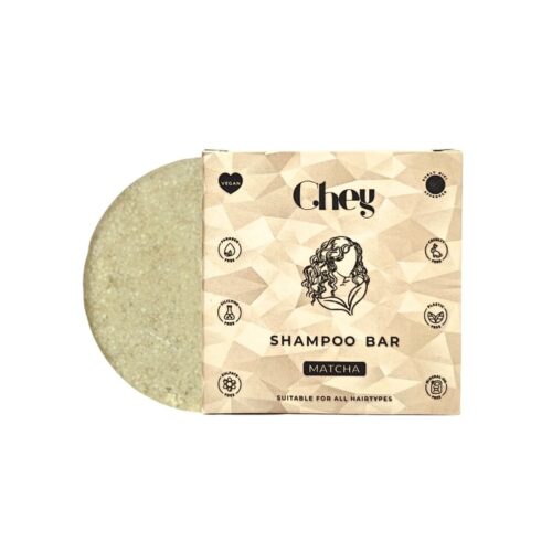 Chey Haircare Shampoo Bar Matcha, curly girl approved vaste shampoo met matcha voor glanzende en veerkrachtige krullen, plasticvrij en vegan