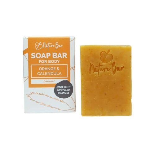 Nature Bar Sinaasappel en Calendulazeep handgemaakt en vegan zeep van 100 gram