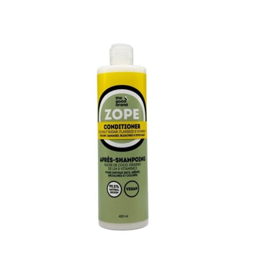 The Good Brand Zope Conditioner Kokossuiker en Lijnzaad 400 ml fles voor droog en beschadigd haar.